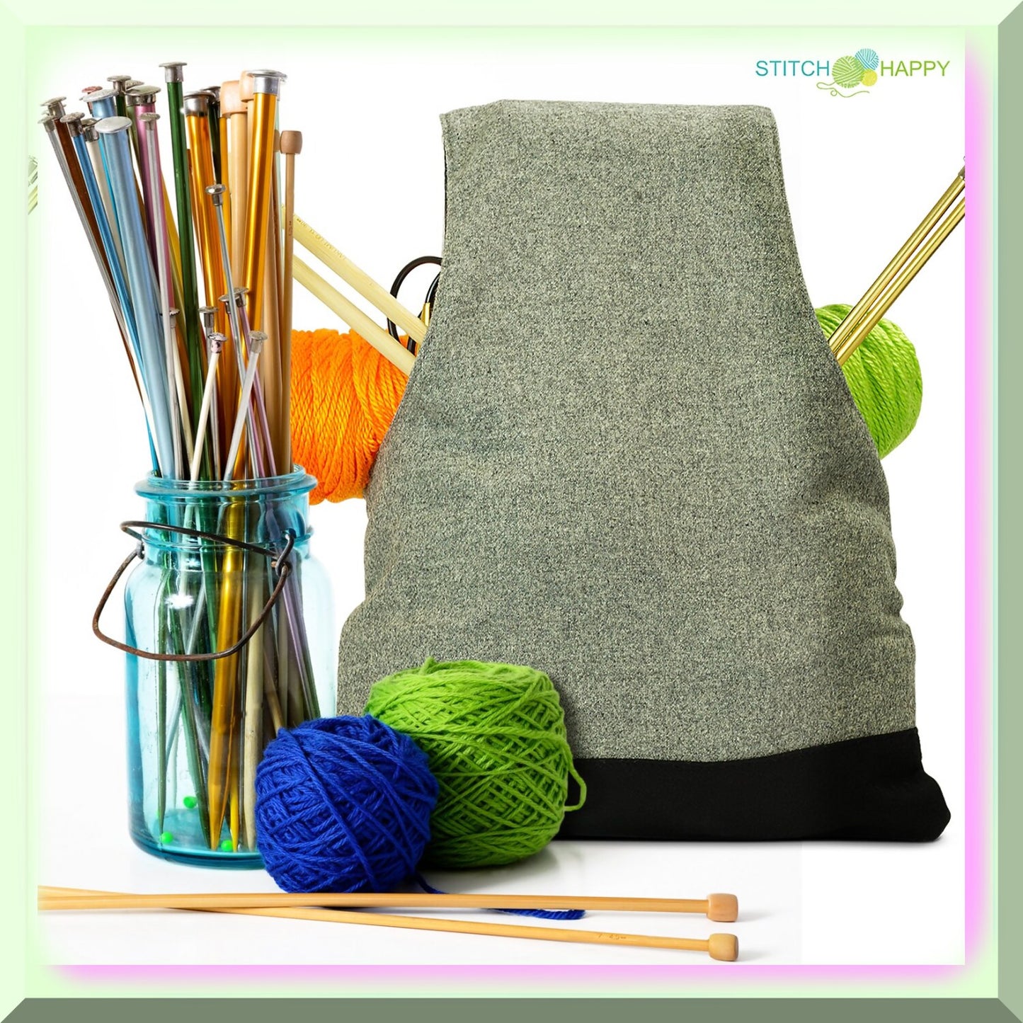 ErgoTote WristWrap Yarn Organizer for Knitting and Crochet