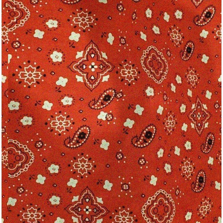 Red Hot Bandana Bliss Poly Cotton Fabric 58" Wide