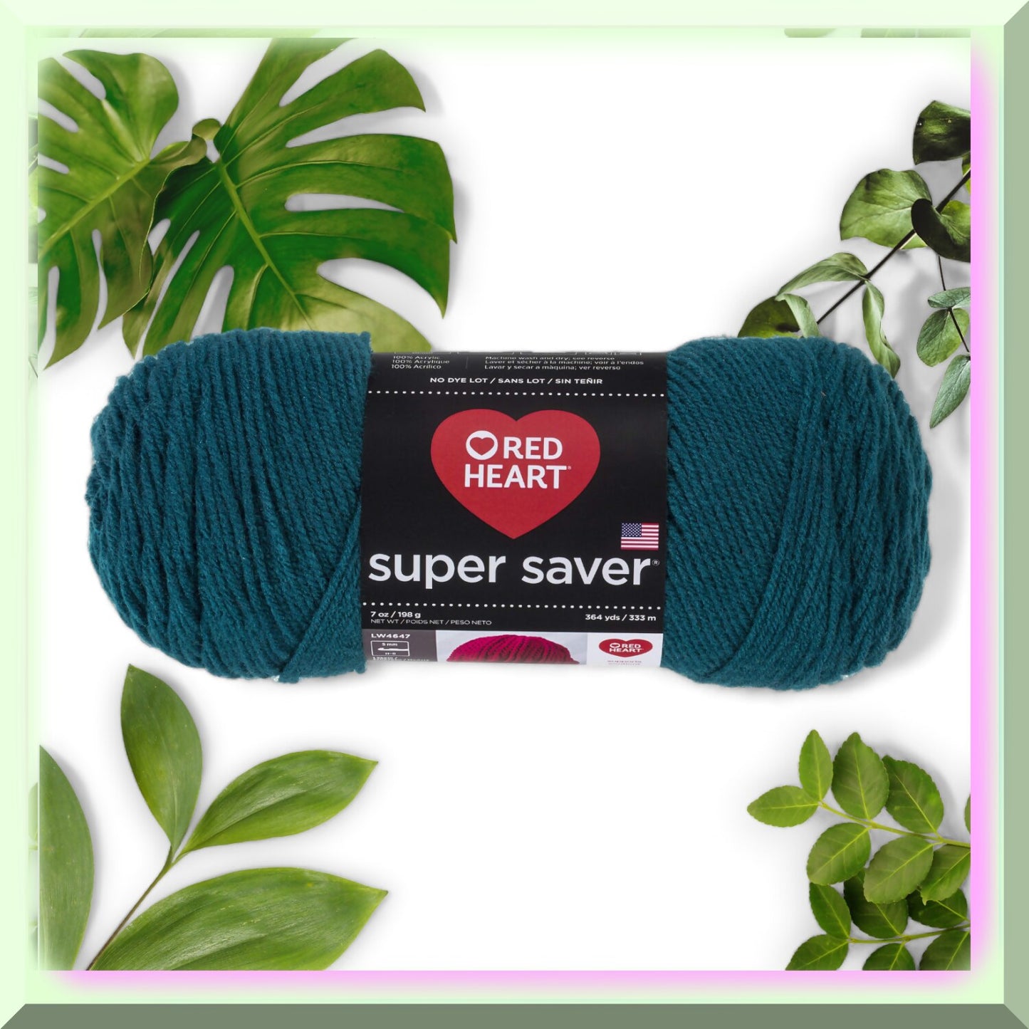 Teal Treasure Yarn, 364 yards, Medium Worsted, Teal