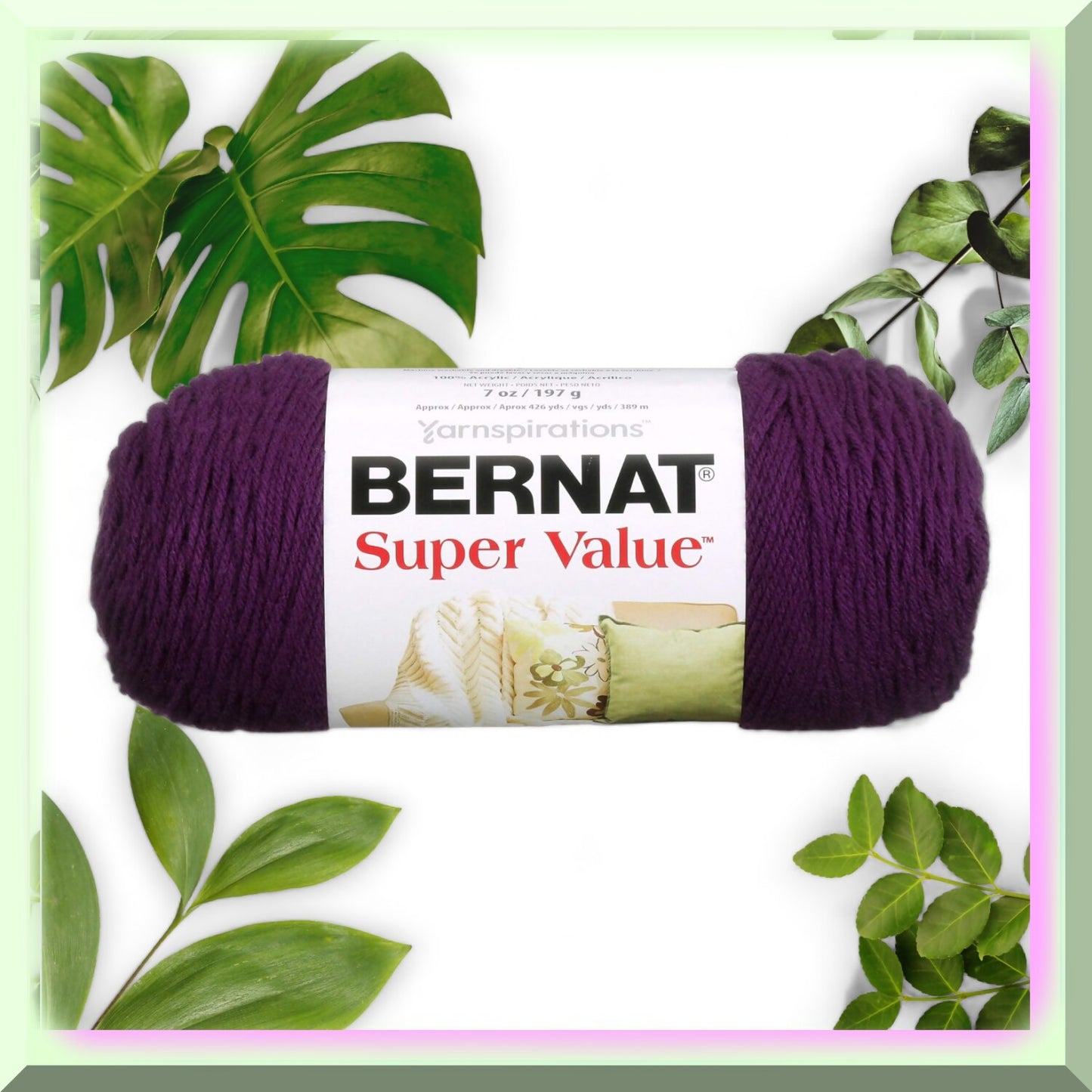 Mulberry Magic Yarn 7 oz Worsted Acrylic
