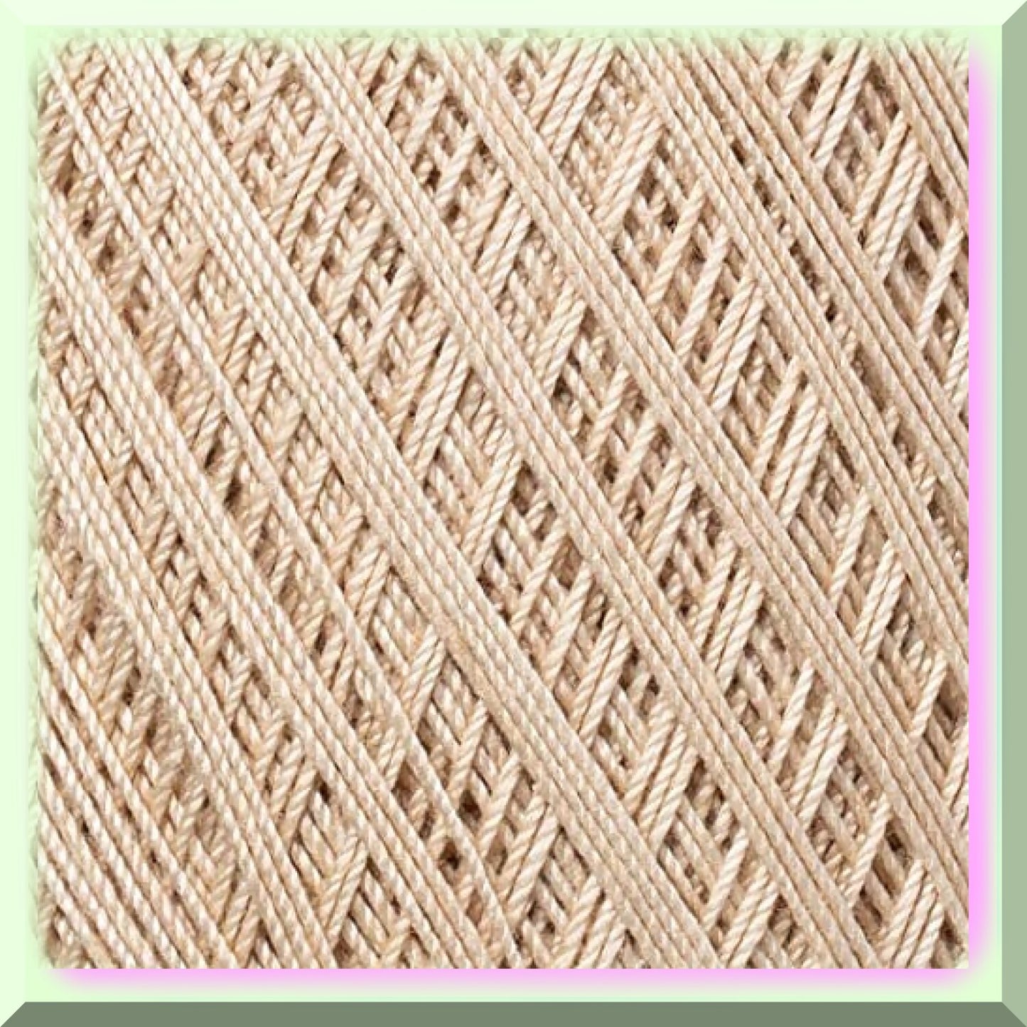 Violet Mercerized Cotton Thread Skein Beige 100%