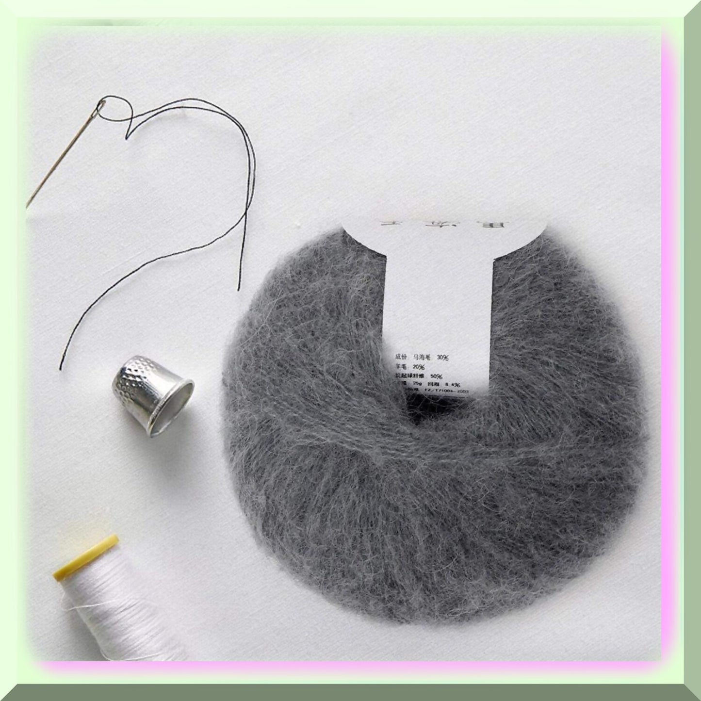 CozyBlend Luxe Yarn Rose Powder 1 Ball with Crochet Hook