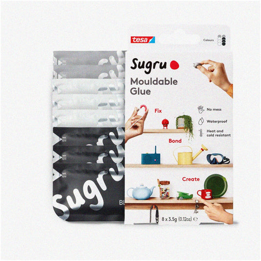 All-Purpose Moldable Repair Kit 8 Pack Black White Gray