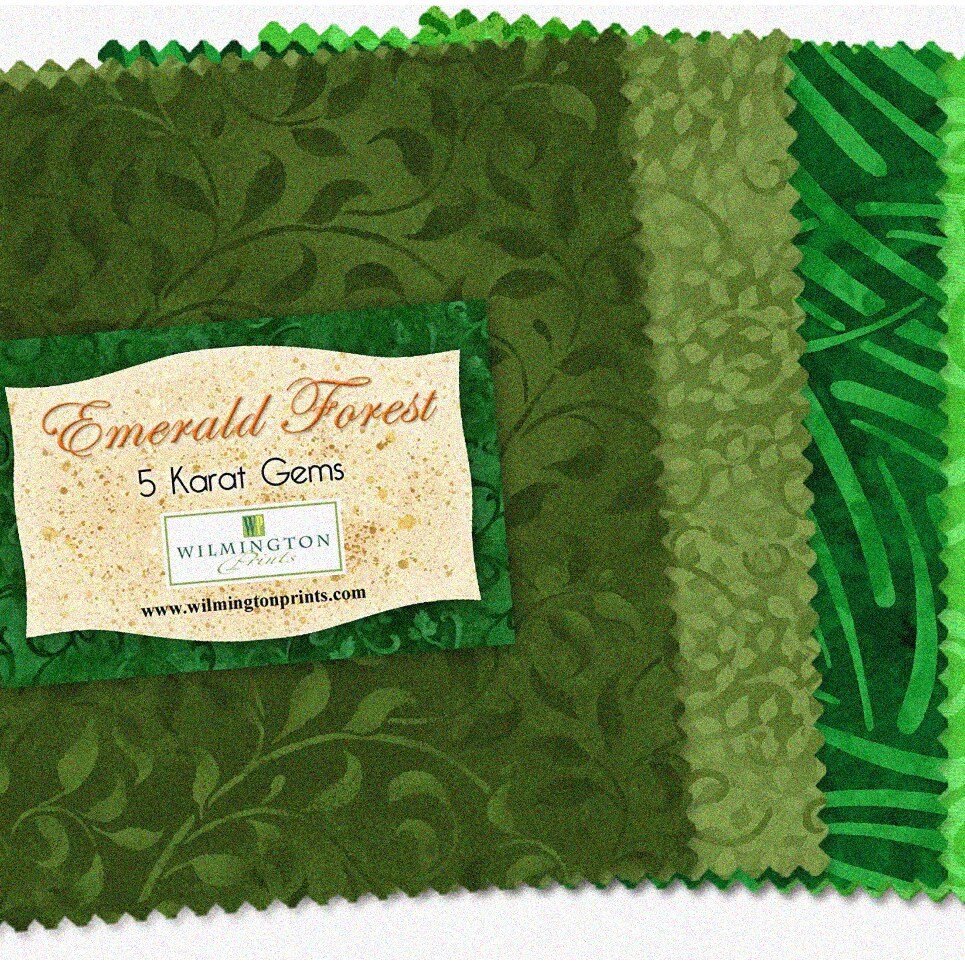 Emerald Forest 5-Inch Green Fabric Squares 42-Pack