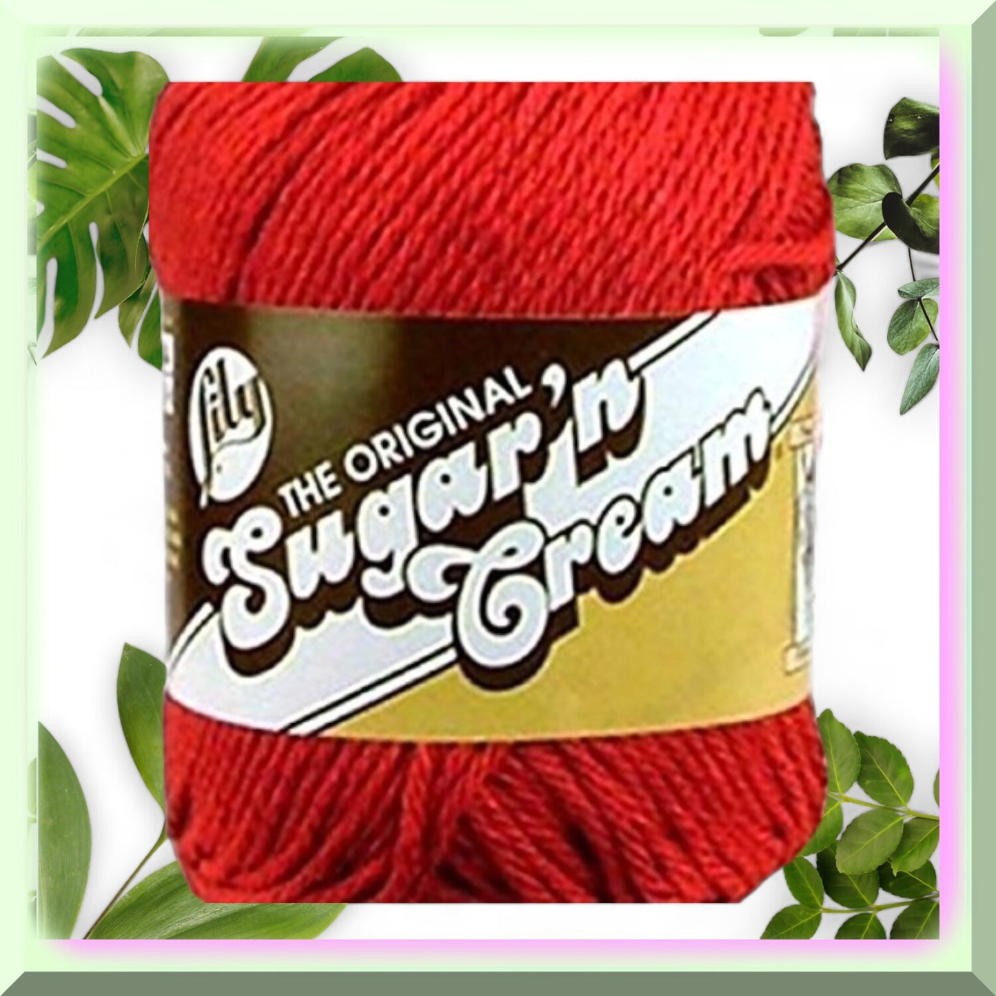 Vibrant Red Cotton Yarn, 4 Worsted Gauge, 100% USA Grown