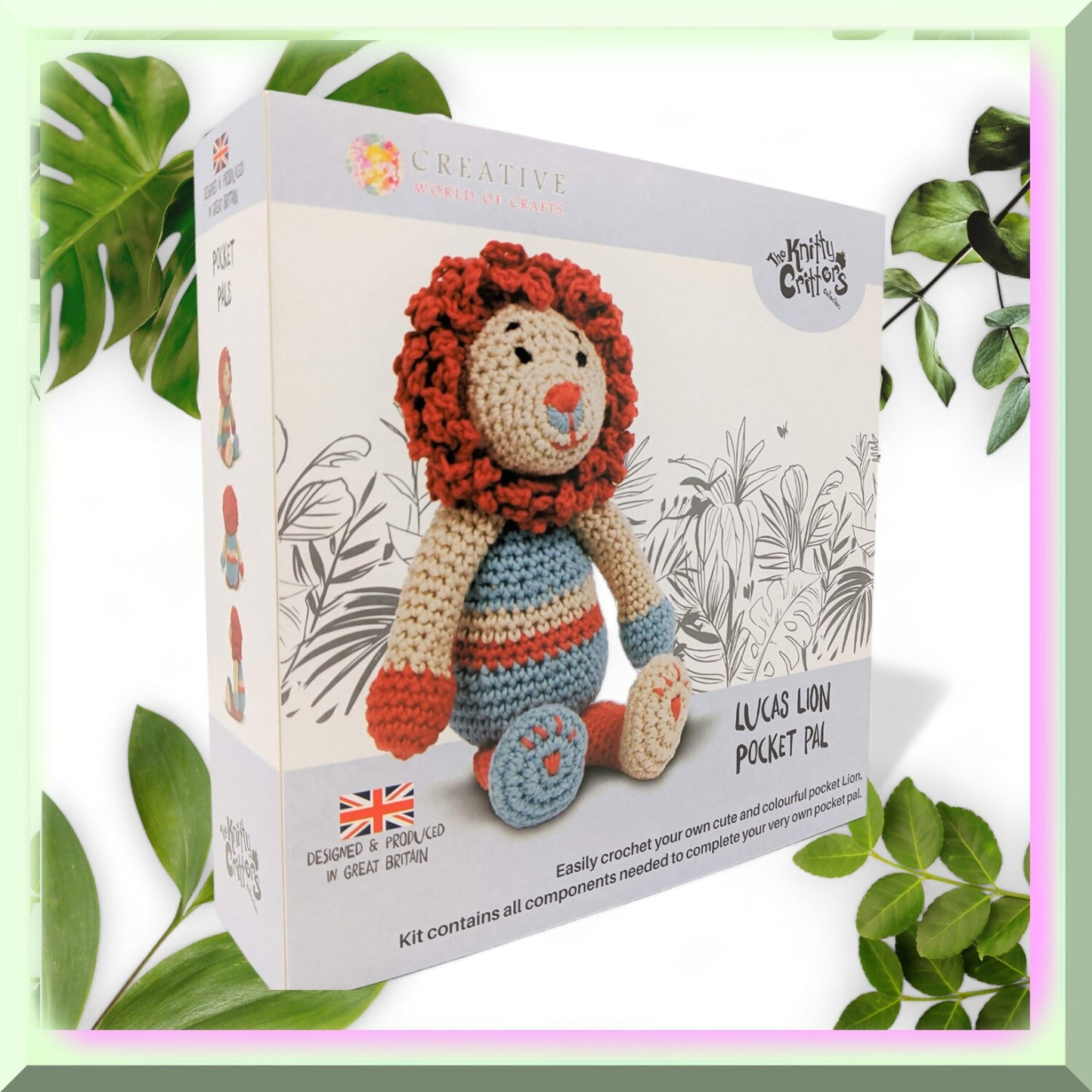 Crochet Kit with Cotton Yarn, Hooks, Patterns