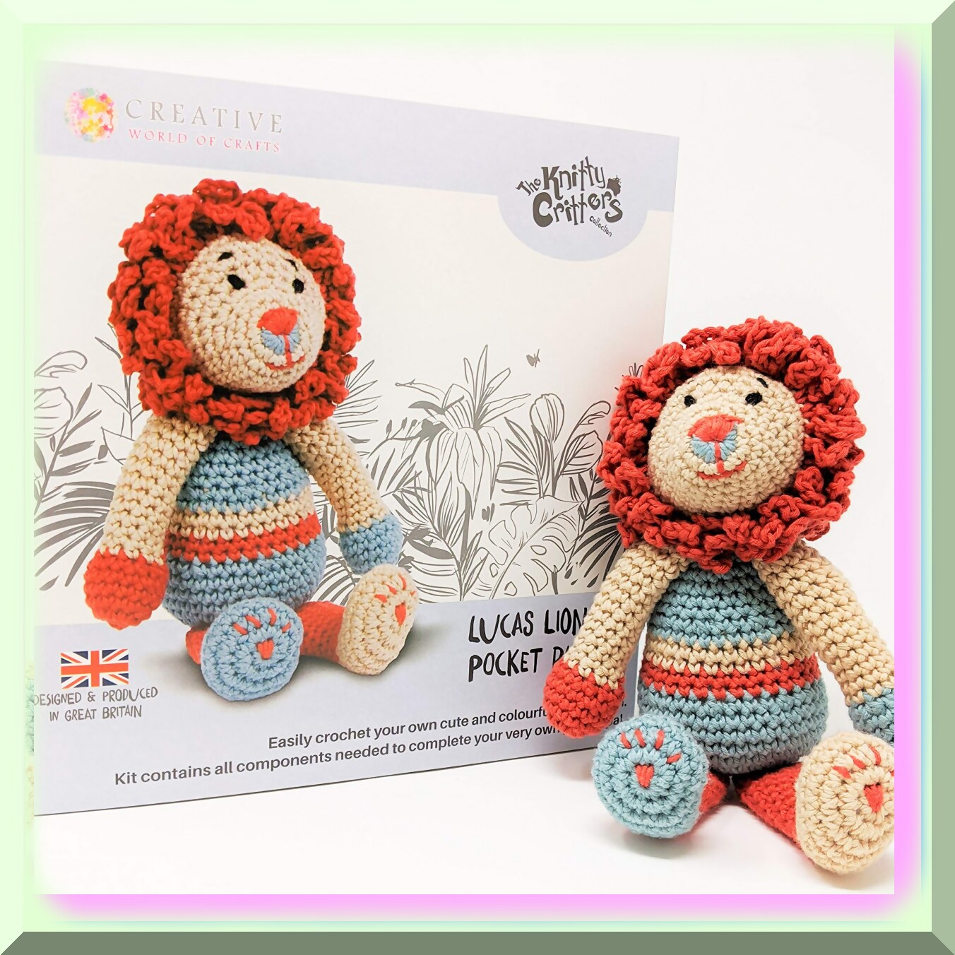 Crochet Kit with Cotton Yarn, Hooks, Patterns