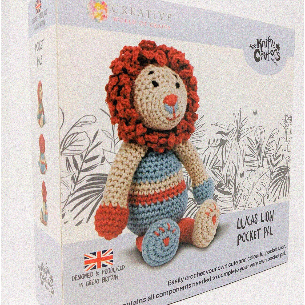 Crochet Kit with Cotton Yarn, Hooks, Patterns