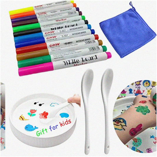 Enchanted Aqua Art Pens 12-Color Water-Based Drawing Set