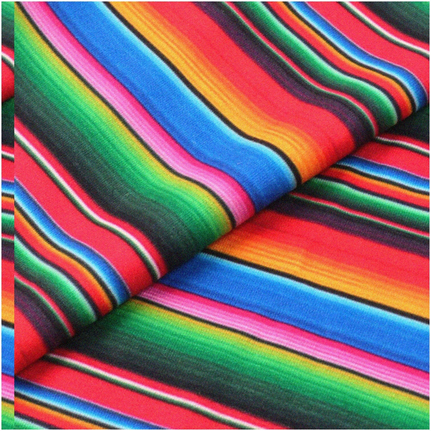 Vibrant Ethnic StripePrint Double Brushed PolyFabric Yardage