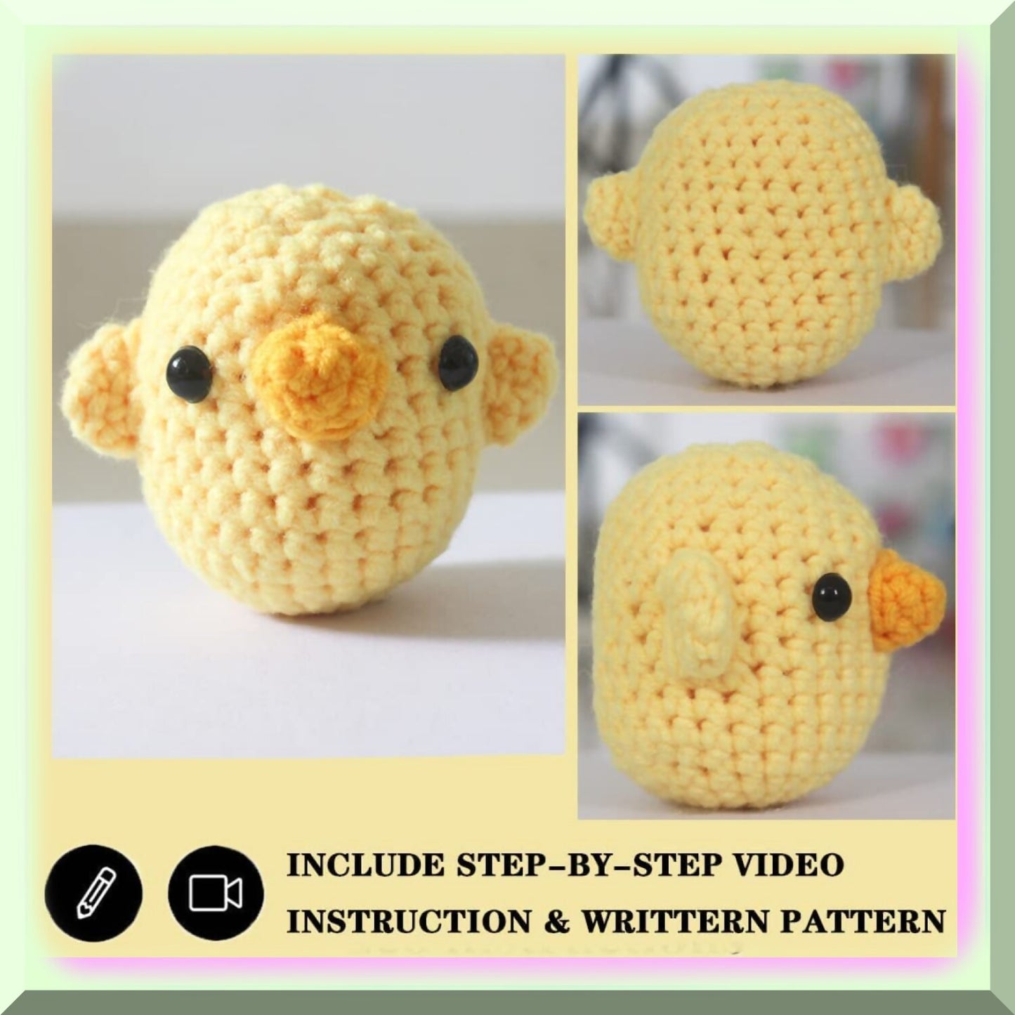 Crochet Critter Trio Kit with Yarn and Hooks