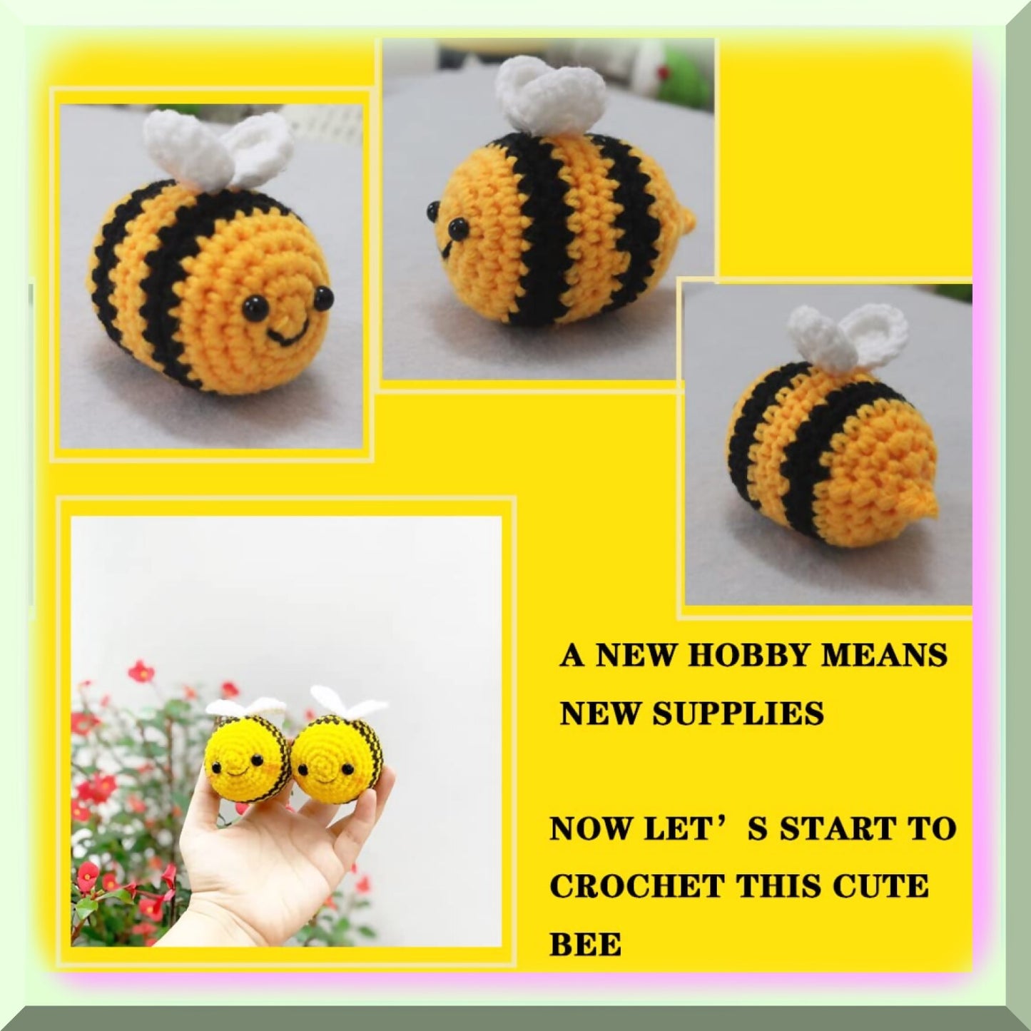 Crochet Critter Trio Kit with Yarn and Hooks