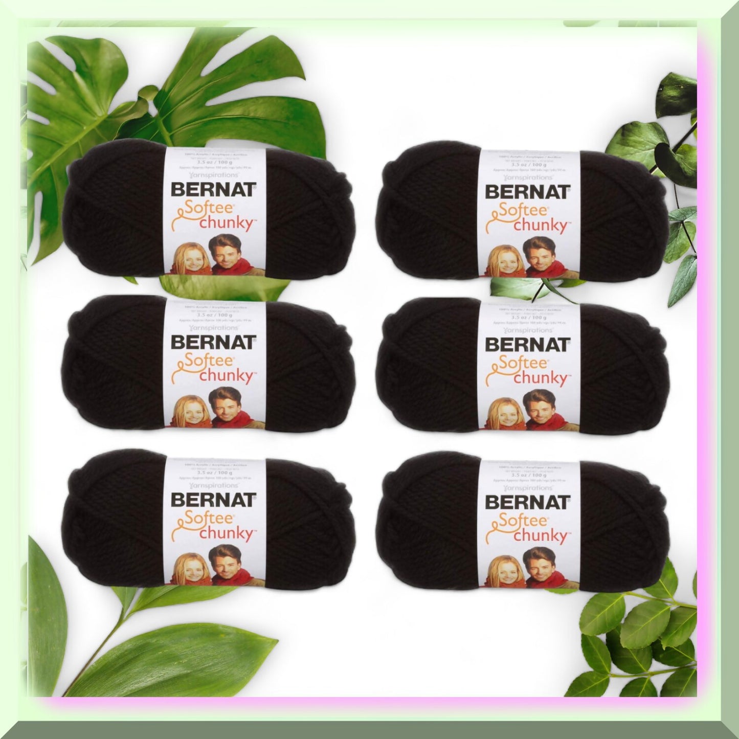 Black Velvet Yarn Bundle 6-Pack 100g