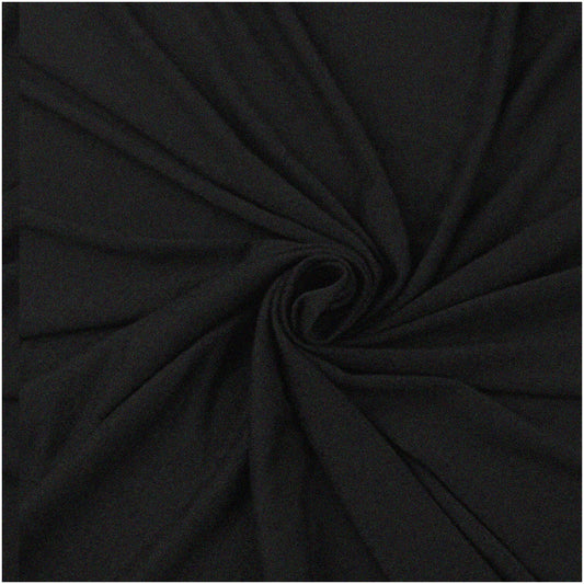 Cotton Spandex Knit Fabric 12OZ 58/60" Black 5 Yards