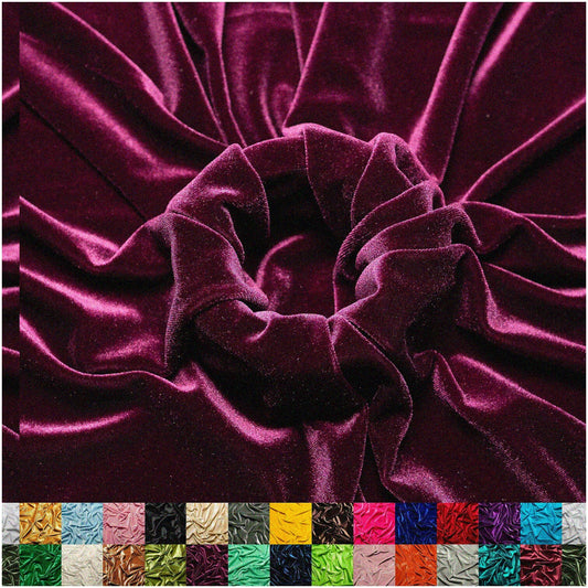 Velvet Fabric 60" Wide Ice Color by the Yard