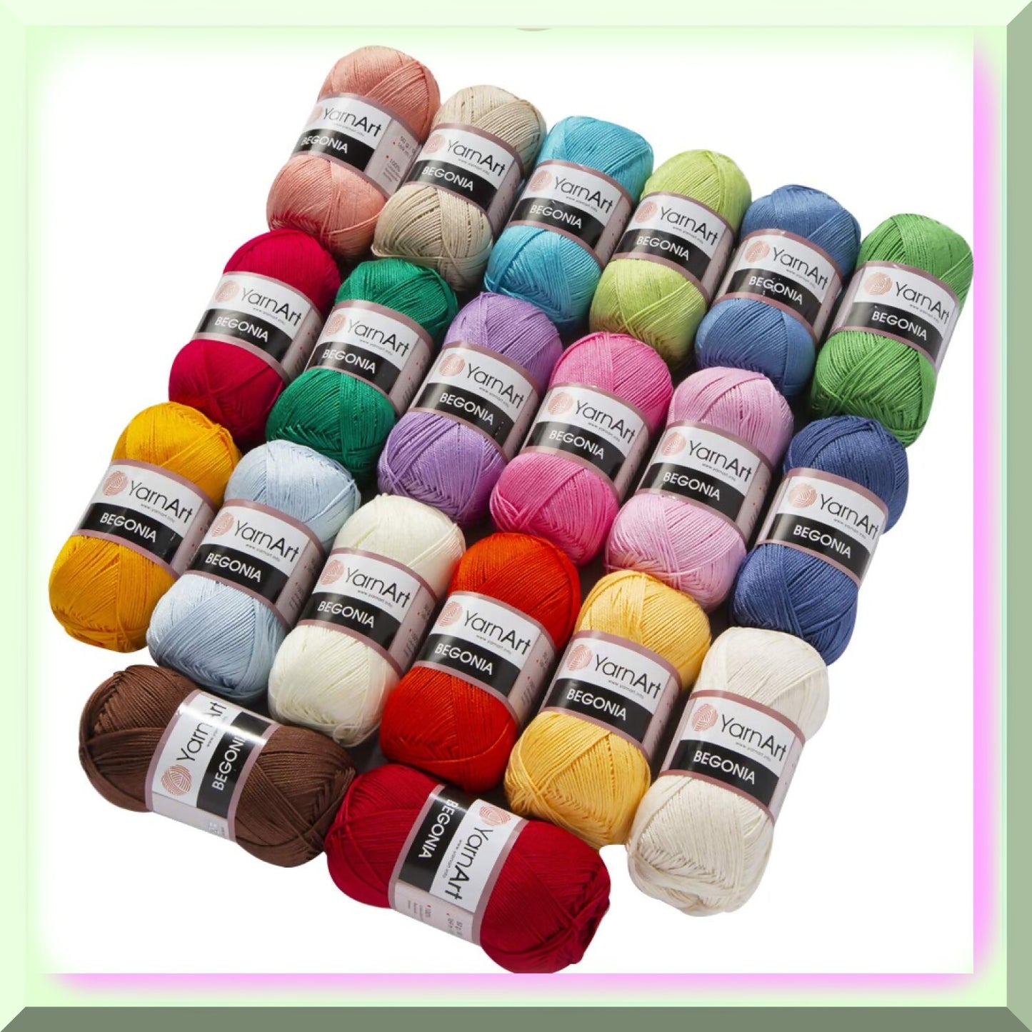 Begonia Bliss Mercerized Cotton Yarn 20 Skeins