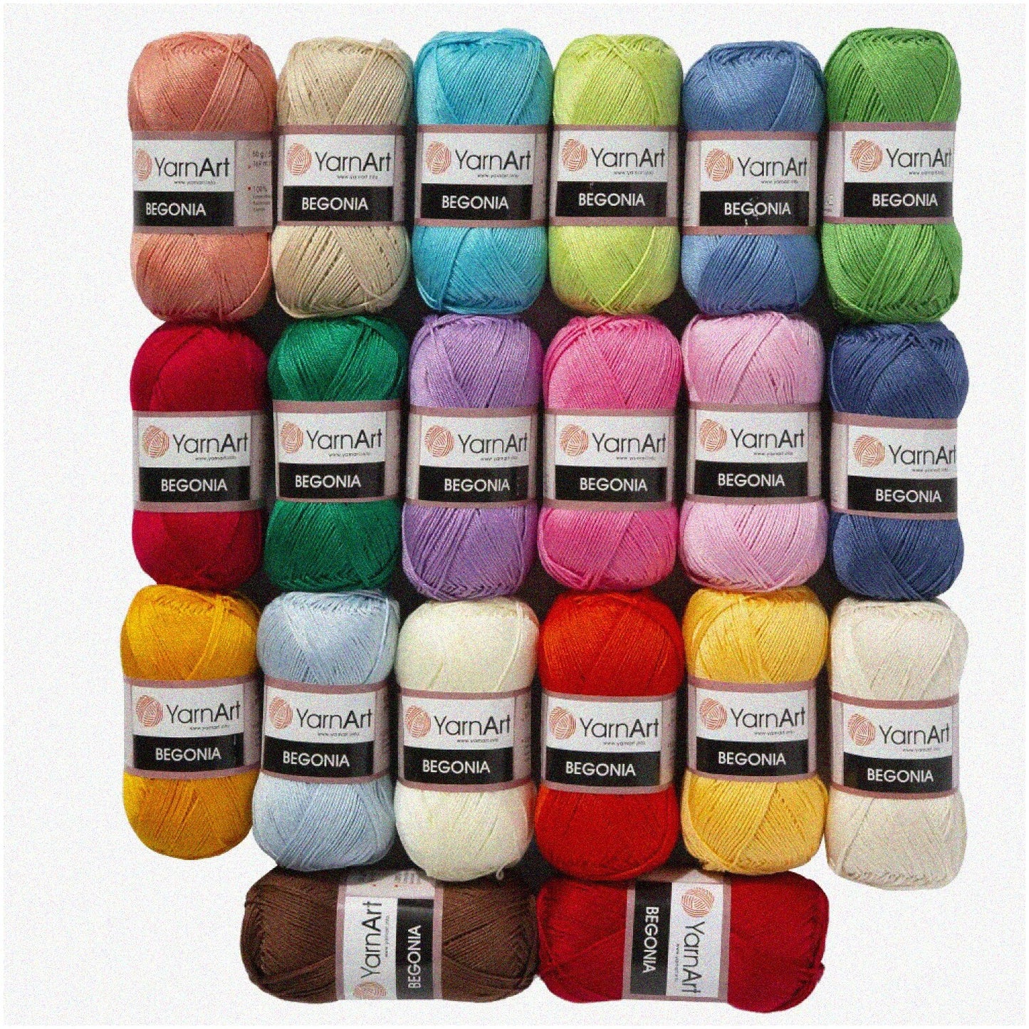 Begonia Bliss Mercerized Cotton Yarn 20 Skeins