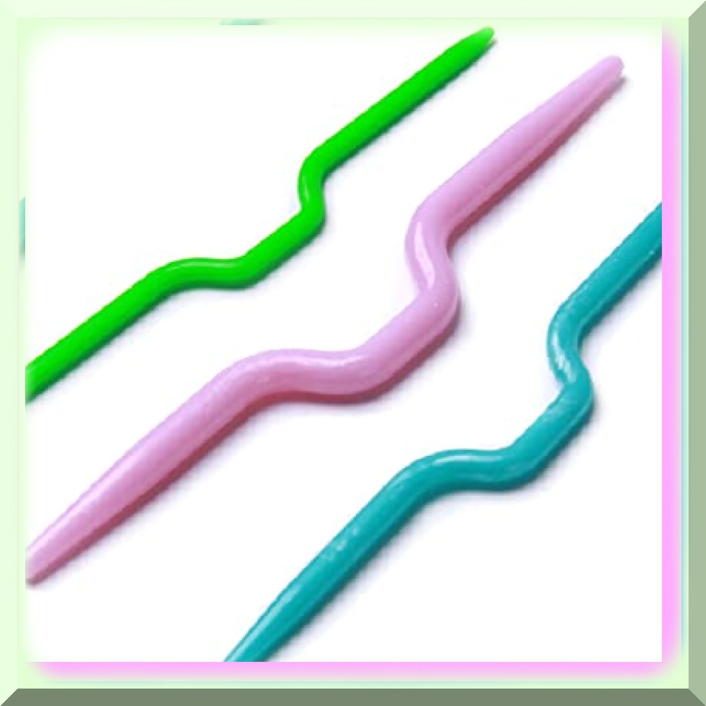 Colorful Cable Crafters 3 PCS Plastic Safety Pin Cable Knitting Needles