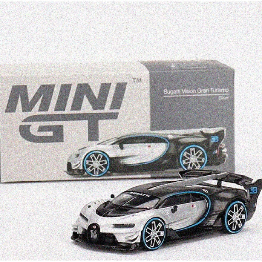 Bugatti Vision Gran Turismo Silver Carbon Diecast Model 1/64