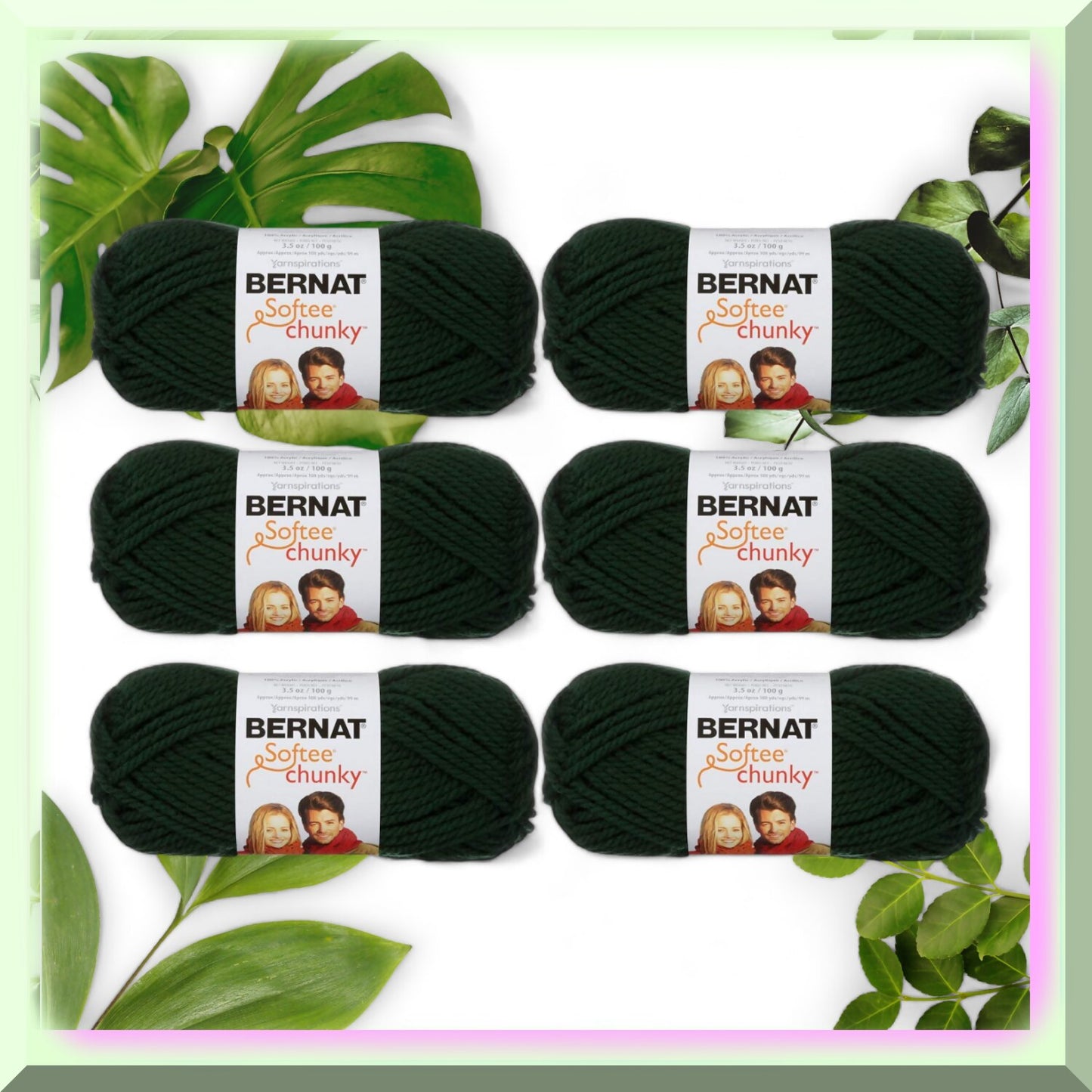 Sustainable Dark Green Chunky Yarn 100g