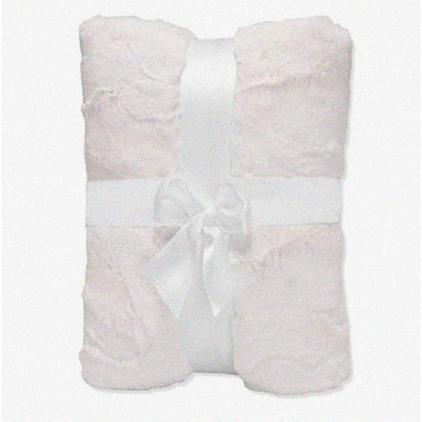 2yd Natural Fabric Minky Plush with Animal Hide Embossed Design