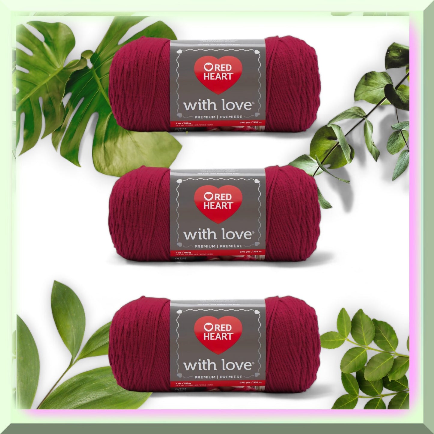 Berry Bliss Yarn Trio 198g Acrylic Worsted 370 Yards