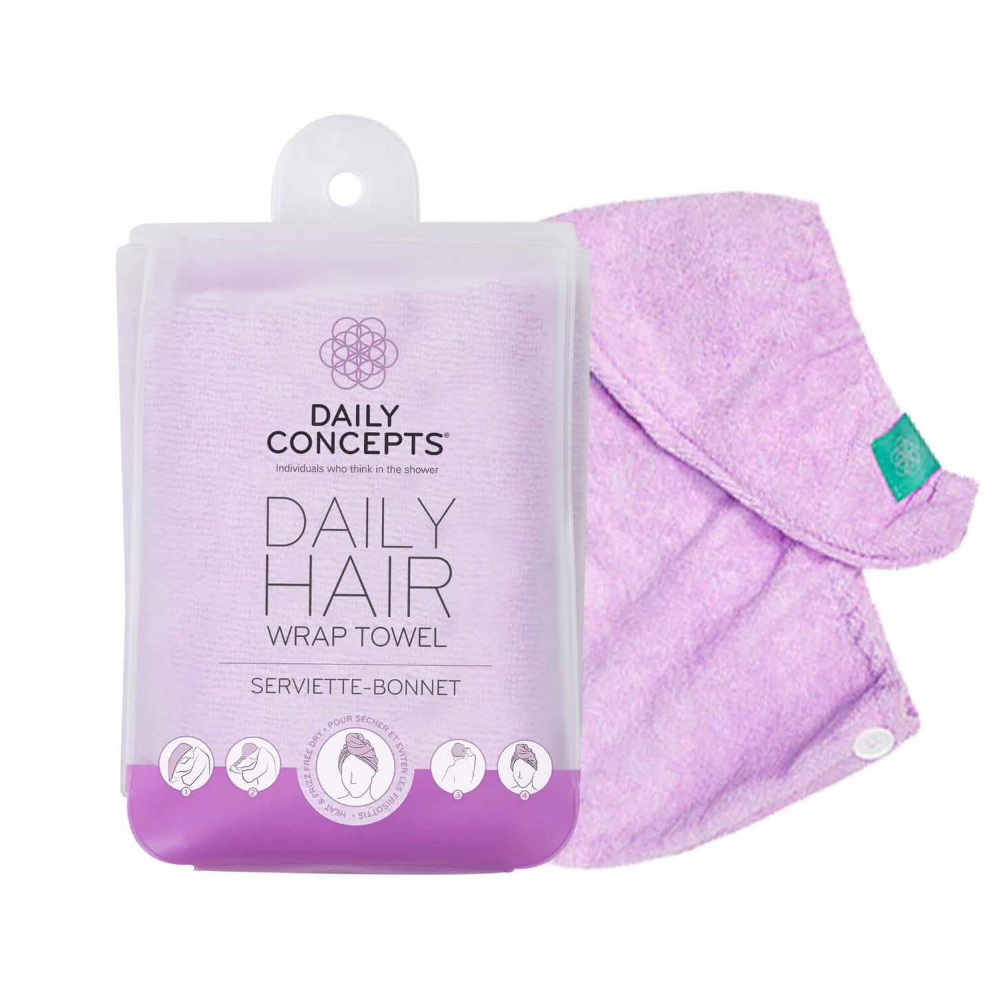 Daily Hair Towel Wrap Purple