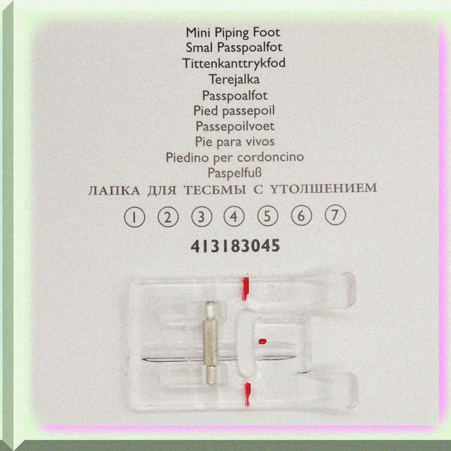 1.5mm Mini Piping Foot for Viking Husqvarna Machines