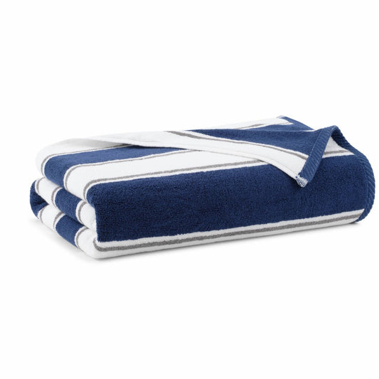 Oversized Striped Beach Towel 35x70 Navy/Grey