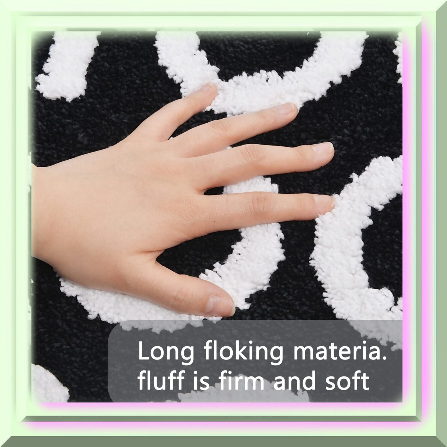 Black Non-Slip Microfiber Shower Mat 20"X32"