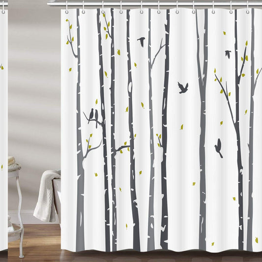Gray Tree Shower Curtain 72x72 Inches
