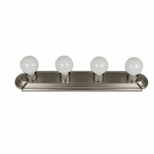 24-Inch Art Deco Vanity Light Fixture, Brushed Nickel