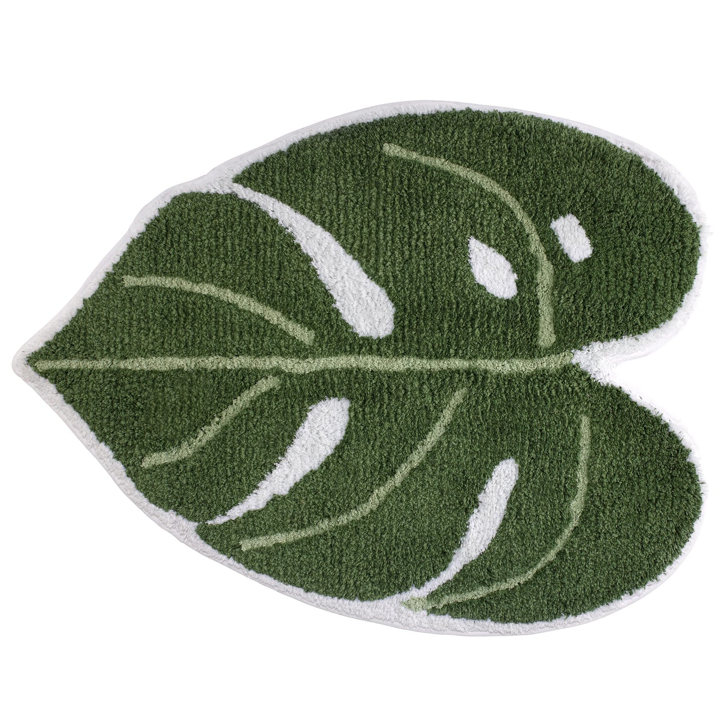 Cotton Leaf-Shaped Bath Mat 33.5" x 25"