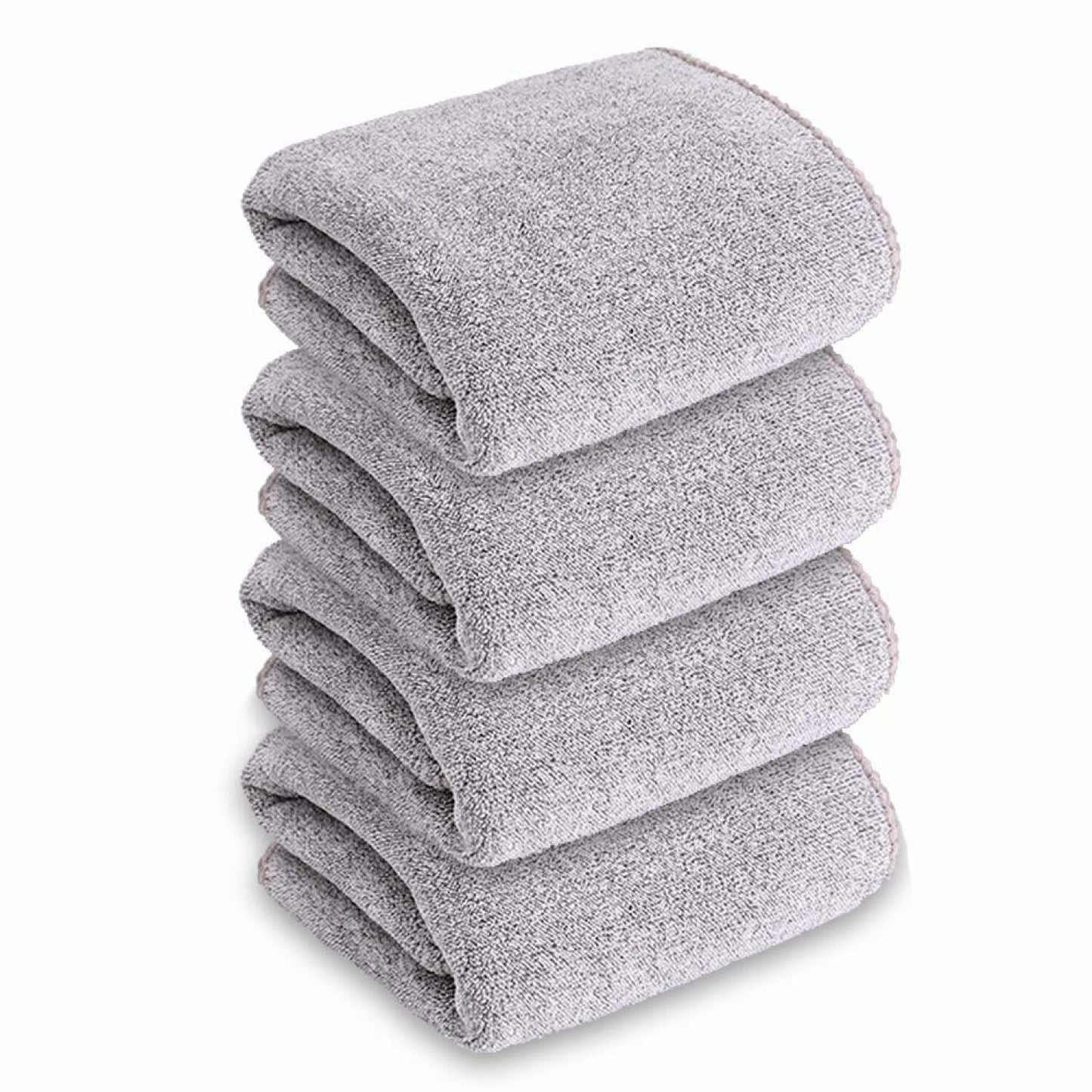 Microfiber Bathroom Hand Towels 4Pack Grey 16x30