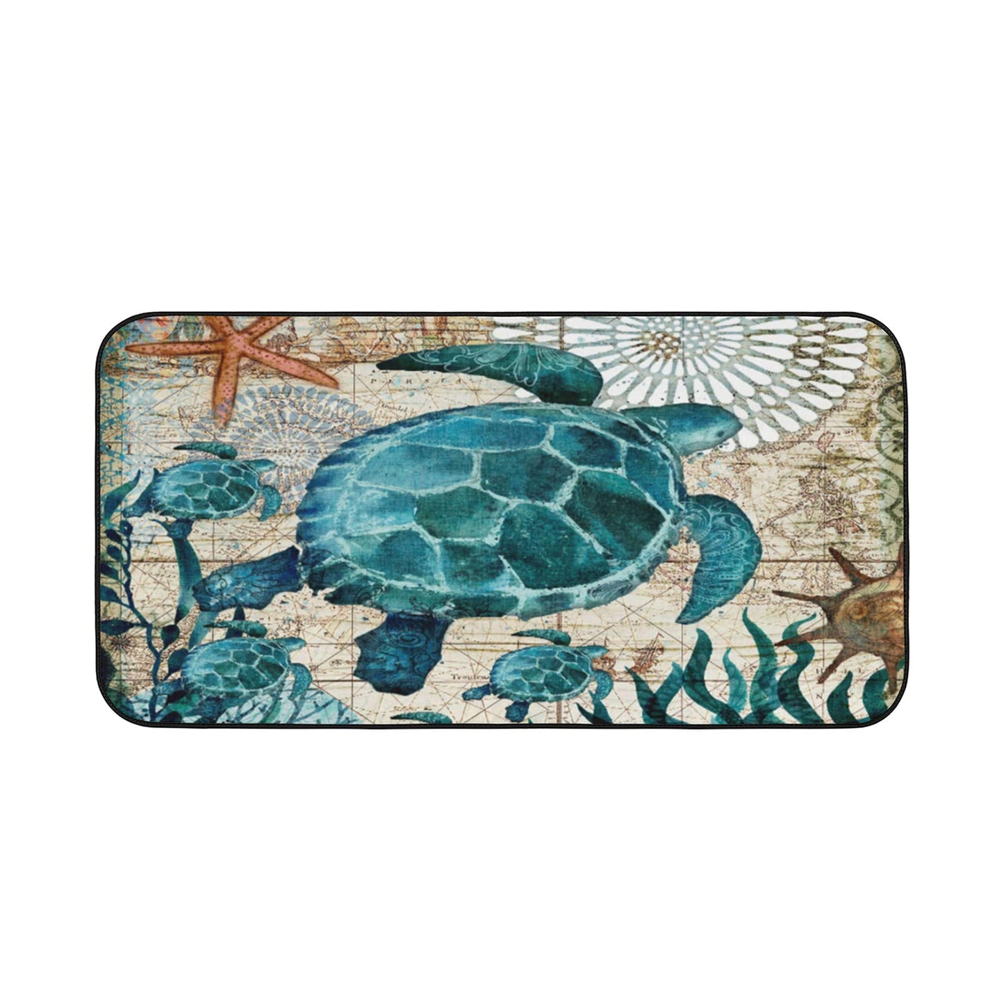 Ocean Turtle Kitchen Rug 39x20 Inch Bath Mat