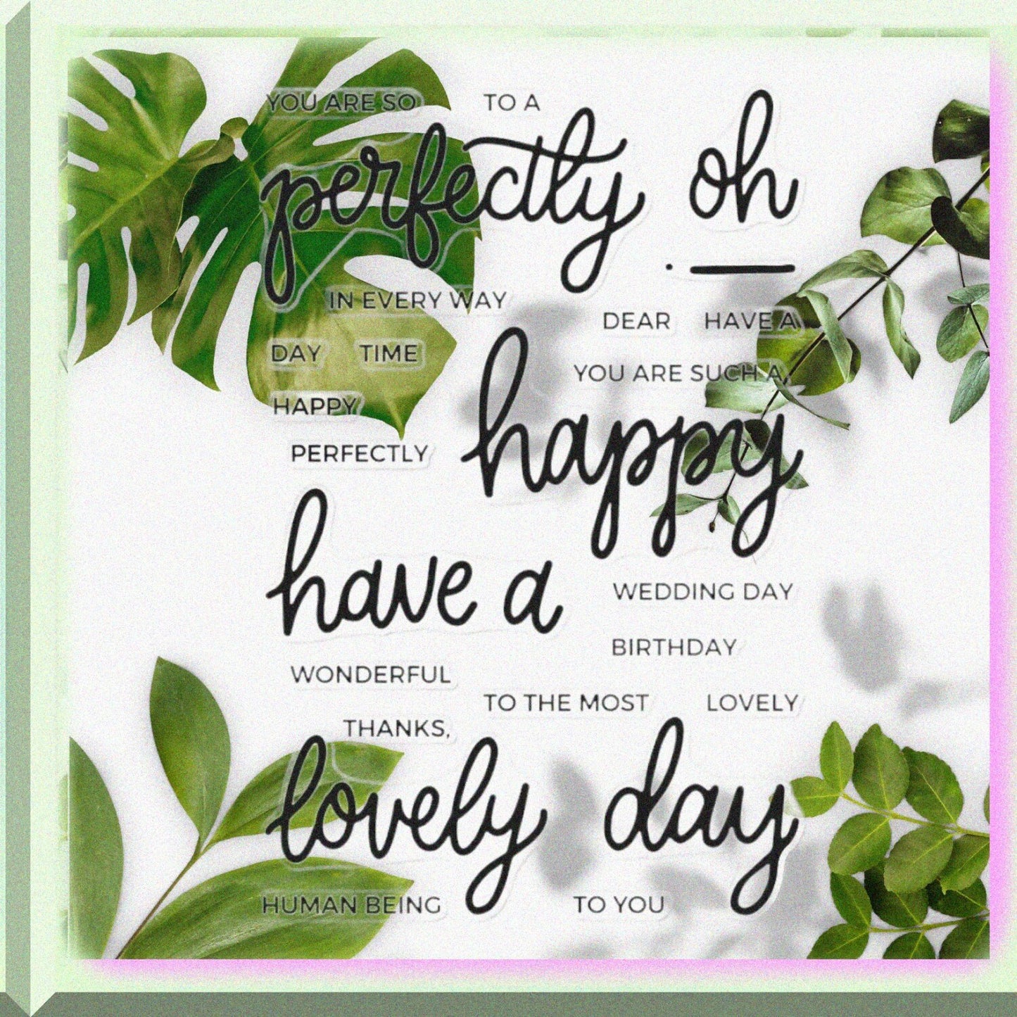 Clear Stamp Set 25 Captions for Card Making