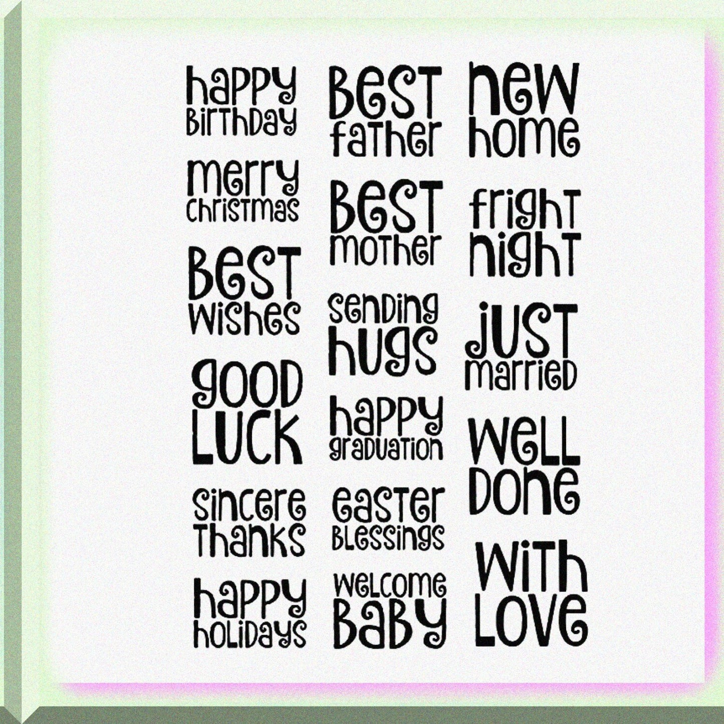 2 PCS Clear Rubber Stamps Set for Cardmaking and Scrapbooking
