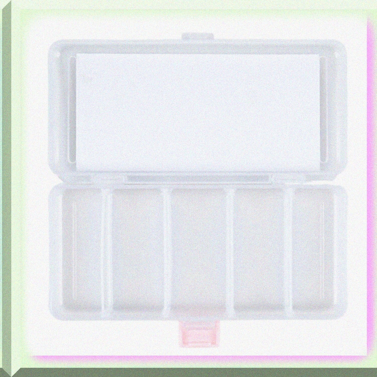 Clear Organizer Box with 25 Jars and Compartments