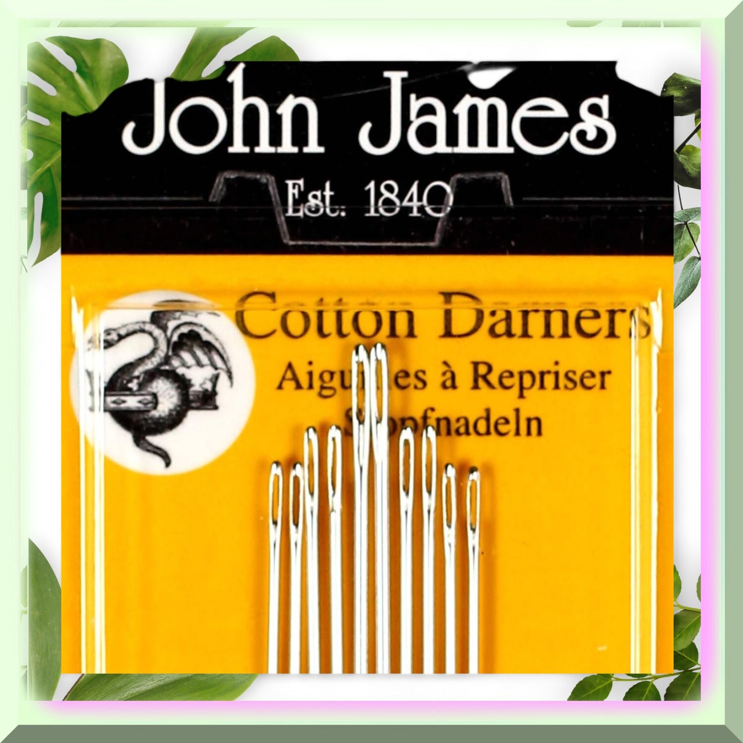 10 Count Cotton Darners Needles Assorted Sizes 1/5