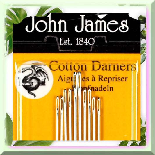 10 Count Cotton Darners Needles Assorted Sizes 1/5