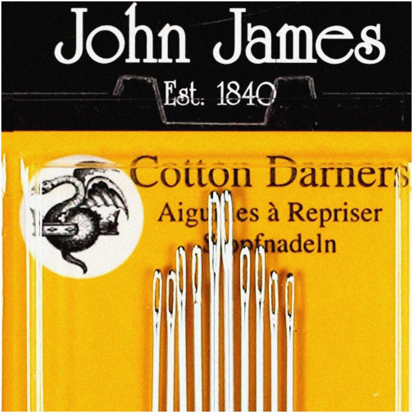 10 Count Cotton Darners Needles Assorted Sizes 1/5