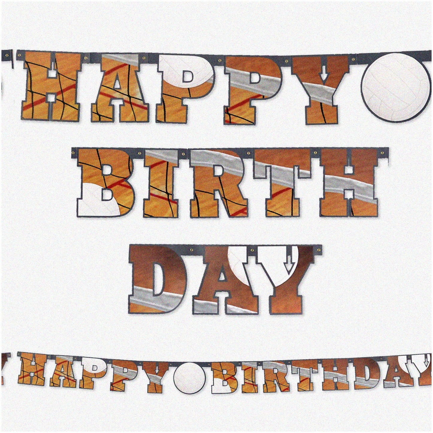 Volleyball Birthday Banner with 7" Letters and Numbers