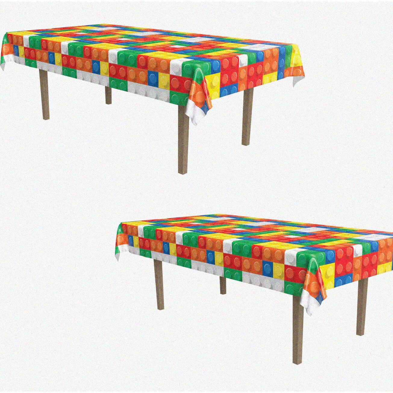 2 Pack Rectangular Plastic Tablecovers 54x108 Inches