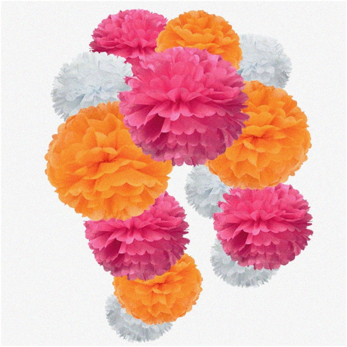 Festive Fall Tissue Pom Poms Set of 12