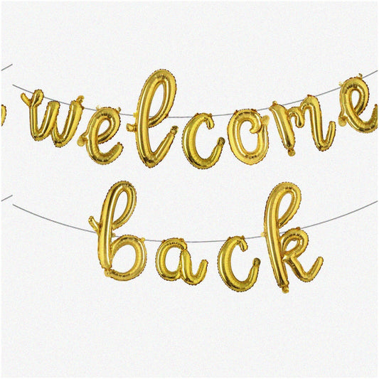 Colorful 16" Welcome Back Letter Balloons Set