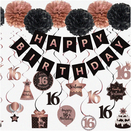 Set of 3 Silver Blue 16th Birthday Tablecloths 70.8x42.5 inches