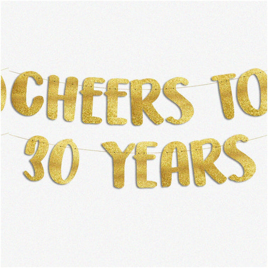 Golden Jubilee 30th Anniversary Glitter Banner