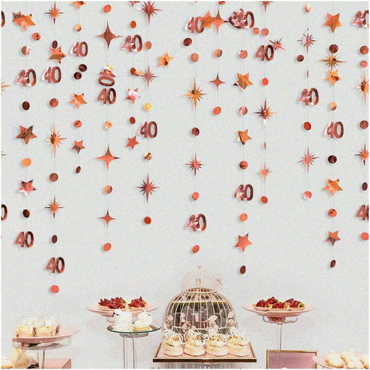 Shimmering Rose Gold 40th Birthday Celebration Kit