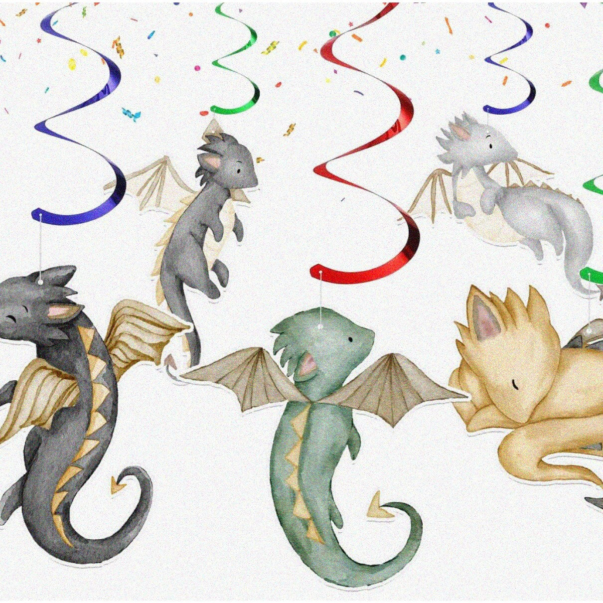 Watercolor Elephant Baby Shower Tablecloths Set of 3