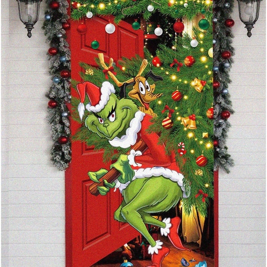 Whimsical Grinchmas Wonderland Banner for Home Party
